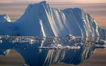 An iceberg in the Ilulissat fjord, Greenland.